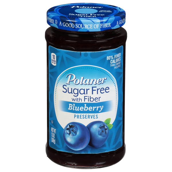 Spreads Polaner Preserves, Sugar Free with Fiber, Blueberry hero