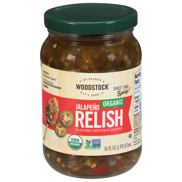 Condiments WOODSTOCK Organic Jalapeño Relish hero