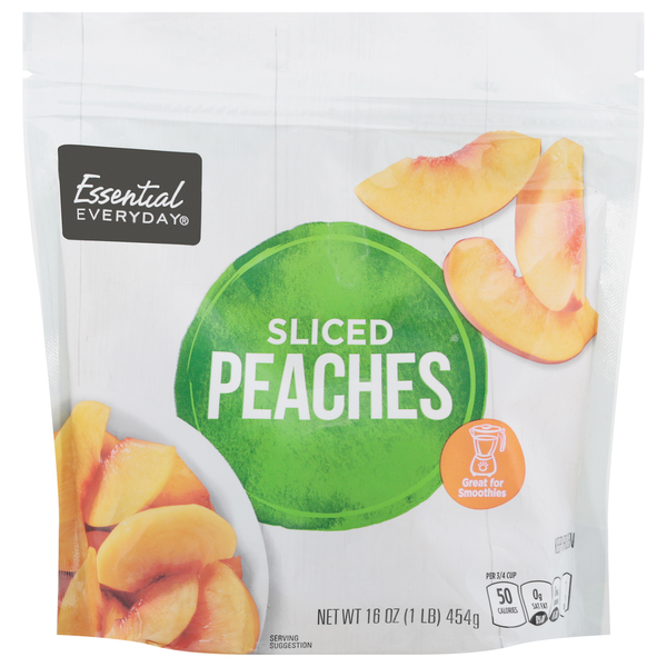 Frozen Produce Essential Everyday Peaches, Sliced hero