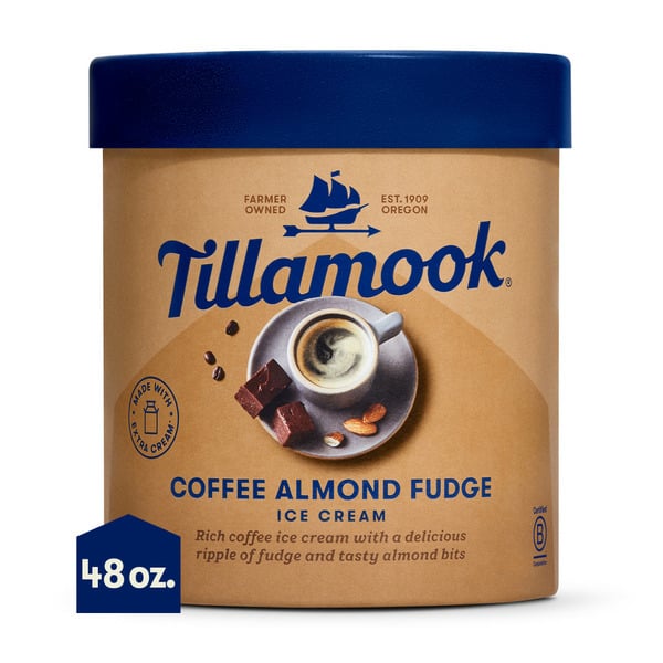 Ice Cream, Novelties & Ice Tillamook Coffee Almond Fudge Ice Cream hero