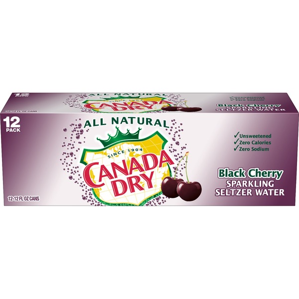 Soft Drinks Canada Dry Black Cherry Sparkling Seltzer Water hero