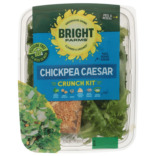 Prepared Soups & Salads Bright Farms Crunch Kit, Chickpea Caesar hero