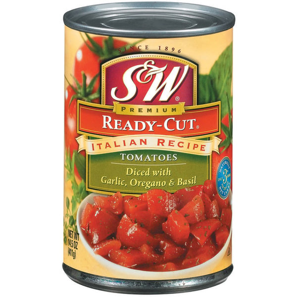 Canned & Jarred Vegetables S&W Ready Cut Diced Italian Recipe Tomatoes hero