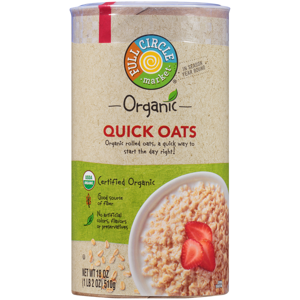 Hot Cereal & Pancake Mixes Full Circle Organic Oats hero