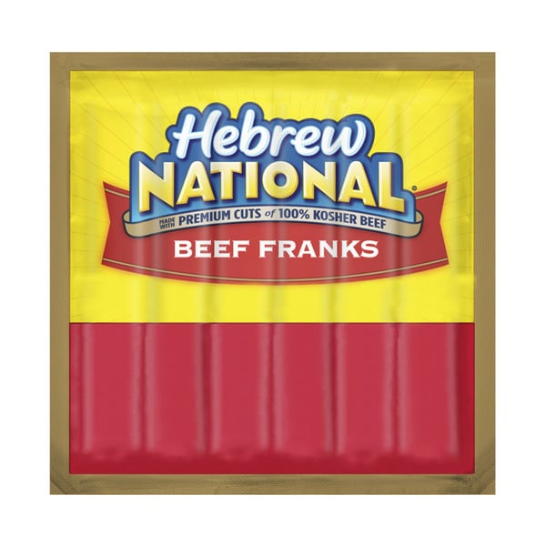 Hot Dogs & Bacon Hebrew National Kosher Beef Franks Hot Dogs hero