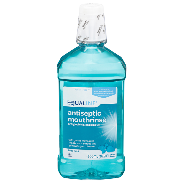 Oral Hygiene Equaline Mouthrinse, Antiseptic, Blue Mint hero