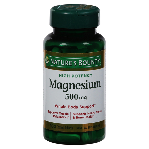 Vitamins & Supplements Nature's Bounty Magnesium hero