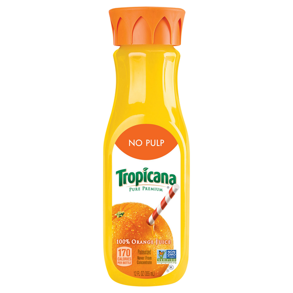 Refrigerated Tropicana 100% Orange Juice, No Pulp hero