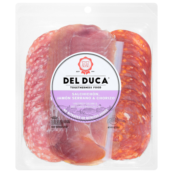 Deli Meat & Cheese Del Duca Salchichon, Jamon Serrano & Chorizo hero