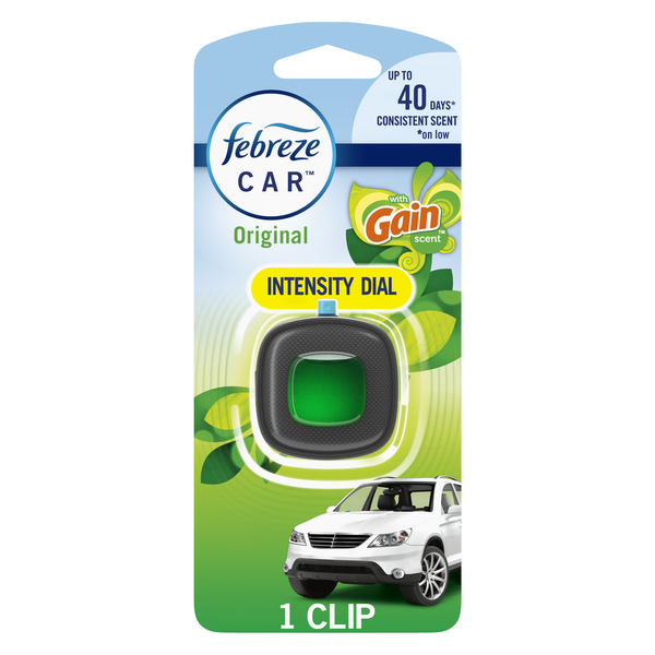 Air Fresheners & Candles Febreze Car Odor-Eliminating Air Freshener Vent Clip with Gain Scent, Original hero