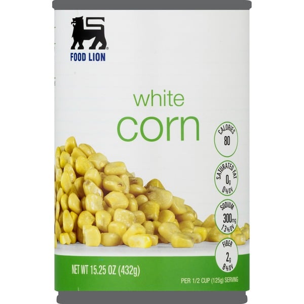 Canned & Jarred Vegetables Food Lion White Corn, Can hero