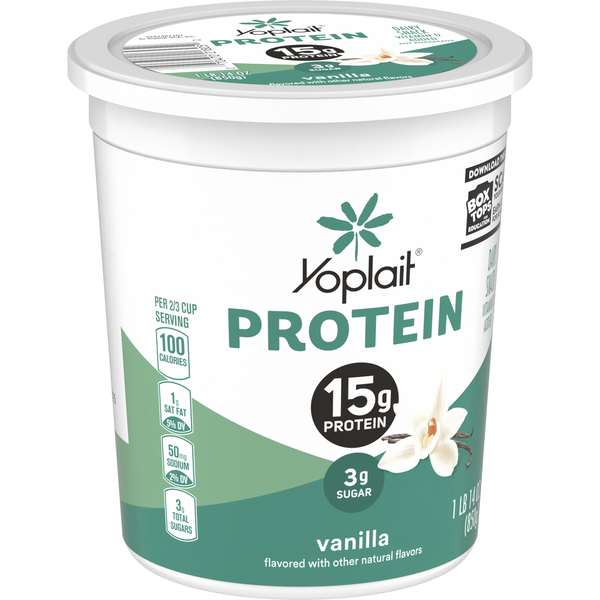 Yoplait Protein Vanilla Yogurt Cultured Dairy Snack Tub hero