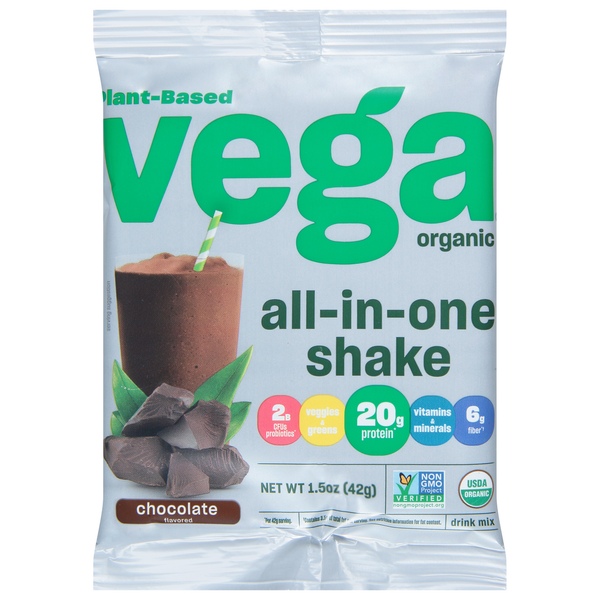 Dietary Supplements Vega Drink Mix, Organic, Chocolate Flavored hero