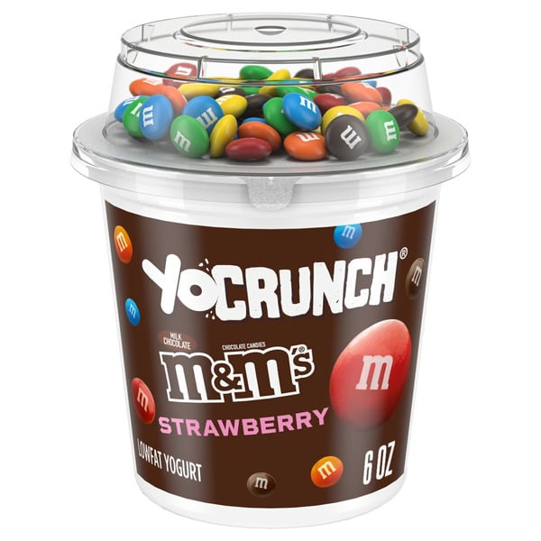 Yogurt/Kefir YoCrunch Strawberry Lowfat Yogurt with M&M's hero