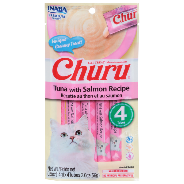 Inaba Churu Cat Treats, Tuna with Salmon Recipe hero