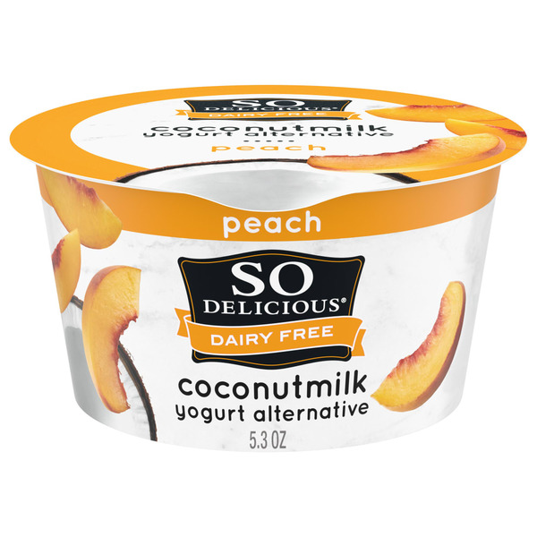 Yogurt So Delicious Dairy Free Coconut Milk Peach Yogurt Alternative hero