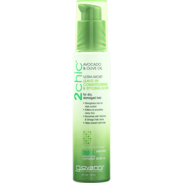 Hair Care | Shampoo & Color Giovanni 2chic Leave-In Conditioning & Styling Elixir, Avocado & Olive Oil, Ultra-Moist hero