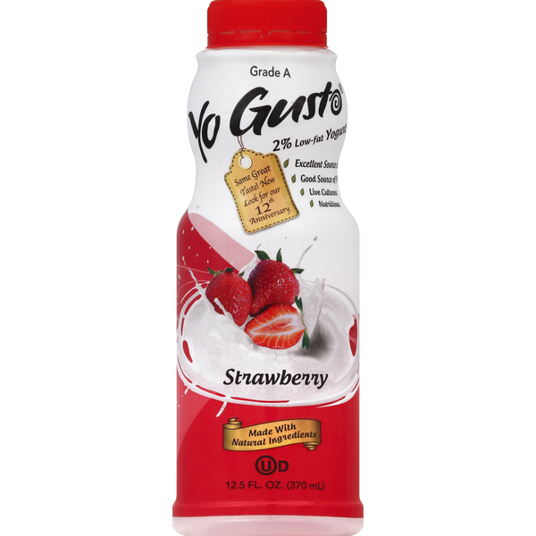 Yogurt/Kefir YoGusto Yogurt, 2% Low-Fat, Strawberry hero