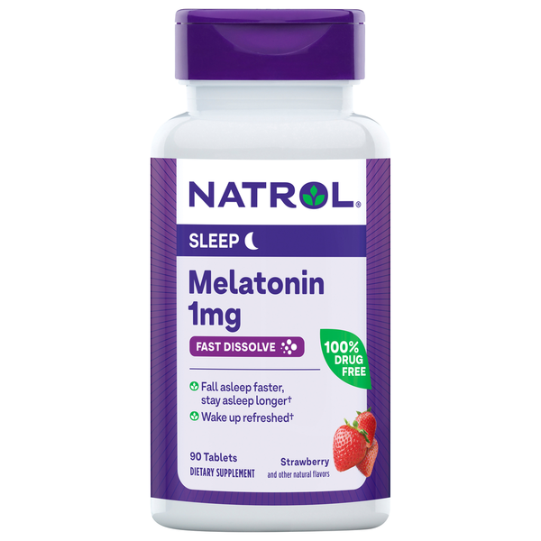 Vitamins & Supplements Natrol Melatonin, 1 Mg, Strawberry, Tablets hero