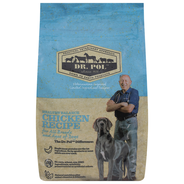 Dog Food & Care Dr. Pol Dog Food, Healthy Balance, Chicken Recipe hero