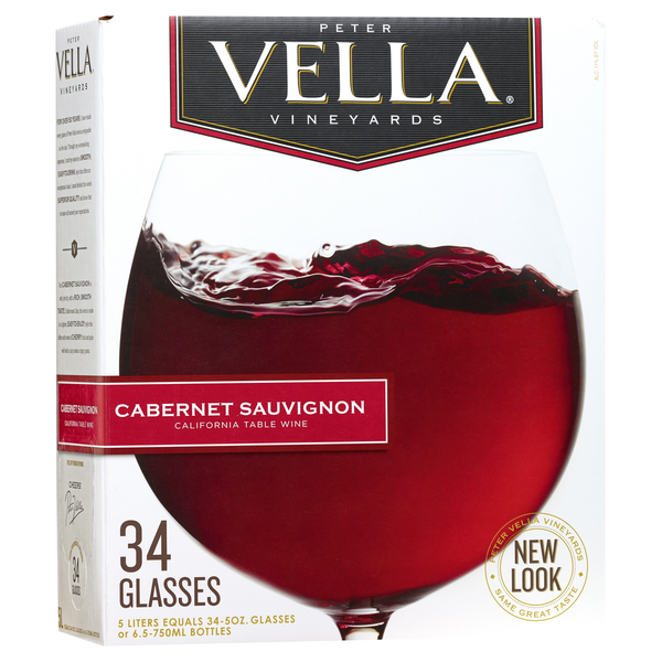 Red Wine Peter Vella Cabernet Sauvignon Red Box Wine hero