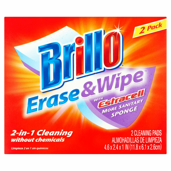 Cleaning Products Brillo Erase & Wipe 2-in-1 Cleaning With Estracell Cleaning Pads hero