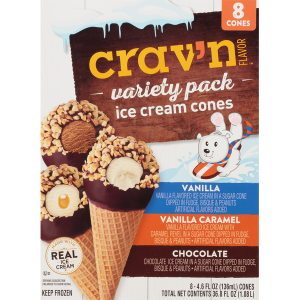 Ice Cream & Ice Crav'n Flavor Ice Cream Cones, Variety Pack hero