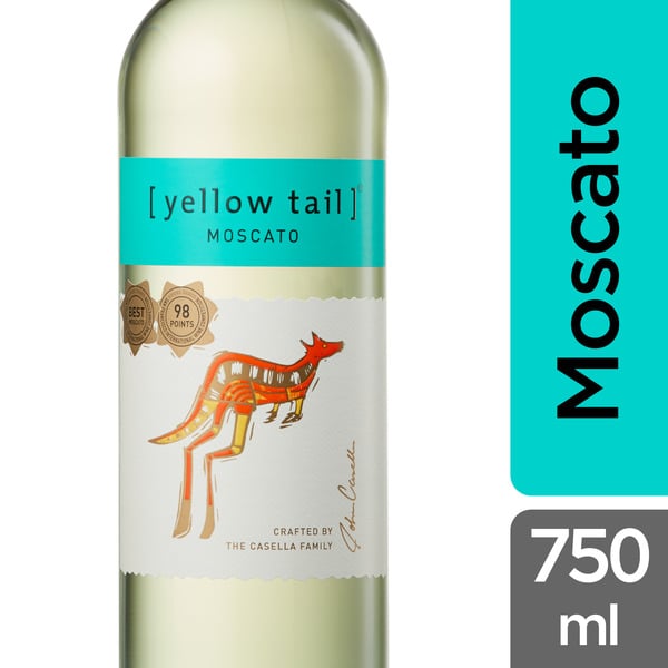 White Wines [yellow tail] Moscato, 750ml hero