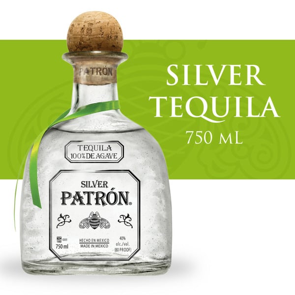 Spirits Patrón Silver Tequila 100% De Agave hero