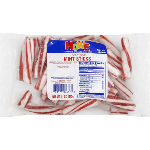 Candy & Chocolate Howe Mint Sticks, the Original hero