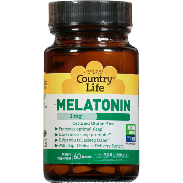 Vitamins & Supplements Country Life Melatonin Tablets hero