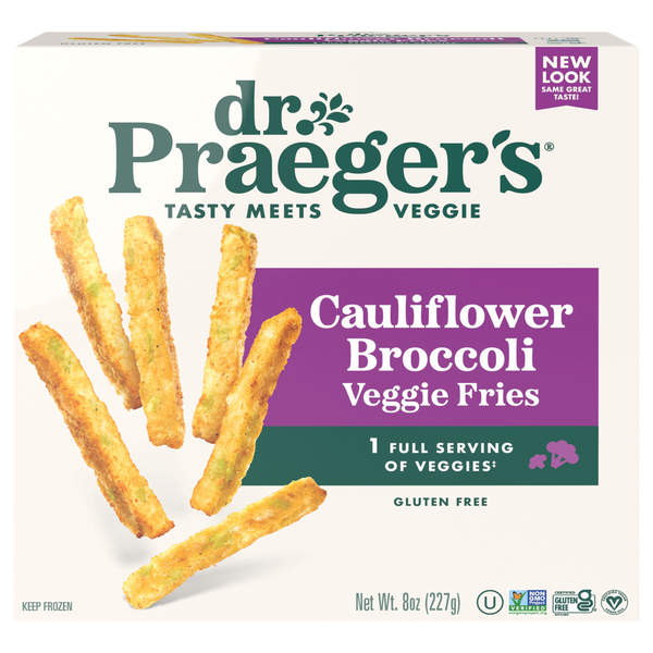 Dr. Praeger's Veggie Fries, Gluten Free, Cauliflower Broccoli hero