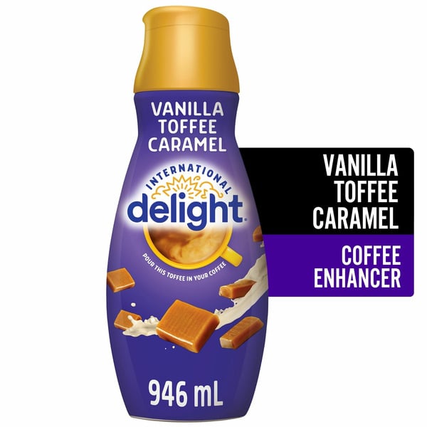 Coffee International Delight Vanilla Toffee Caramel Coffee Creamer hero