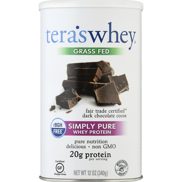 Protein & Meal Replacements Simply Tera's Whey Protein, Dark Chocolate Cocoa, Simply Pure, Grass Fed hero