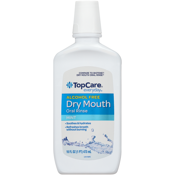 Oral Hygiene TopCare Alcohol Free Dry Mouth Oral Rinse, Mint hero