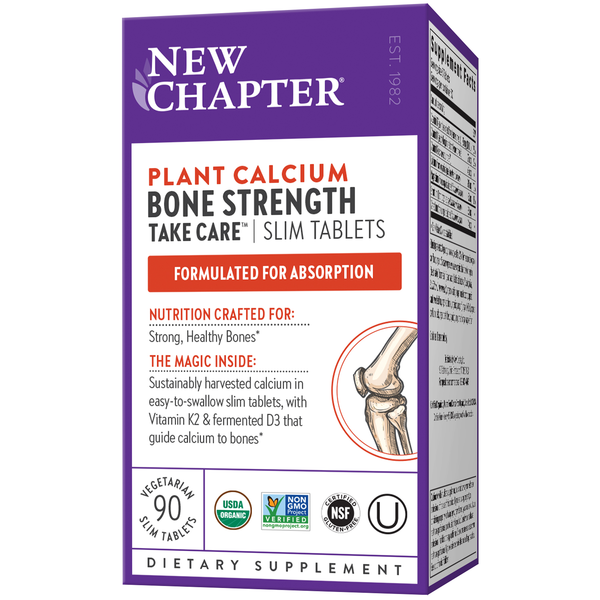 Vitamins & Supplements New Chapter Bone Strength Take Care, Slim Tabs, Organic Plant Calcium hero