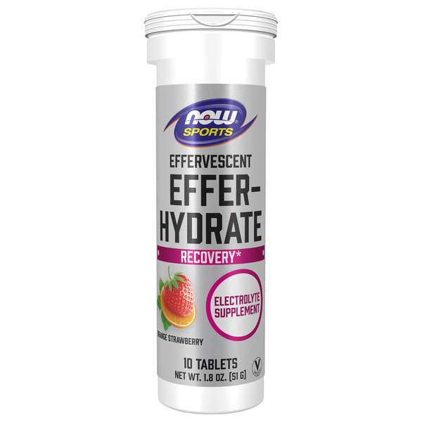 Dietary Supplements NOW Effer Hydrate Effervescent Orange Strawberry hero