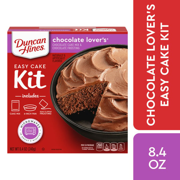 Doughs, Gelatins & Bake Mixes Duncan Hines Easy Cake Kit Chocolate Lover's Cake Mix hero