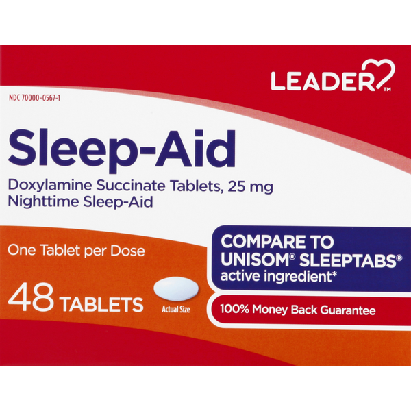 Vitamins & Supplements Leader Sleep-Aid, Tablets hero