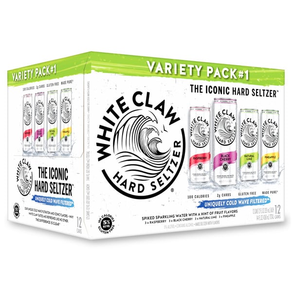 Hard/Spiked Cider, Soda & Seltzer White Claw Hard Seltzer Variety No. 1 hero