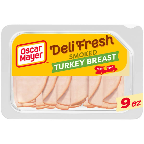 Packaged Lunchmeat Oscar Mayer Deli Fresh Smoked Turkey Breast Sliced Sandwich Lunch Meat hero