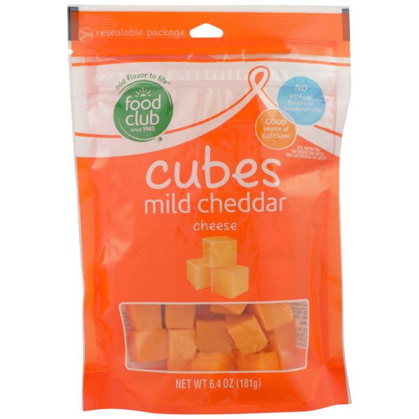 Other Creams & Cheeses Food Club Mild Cheddar Cheese Cubes hero