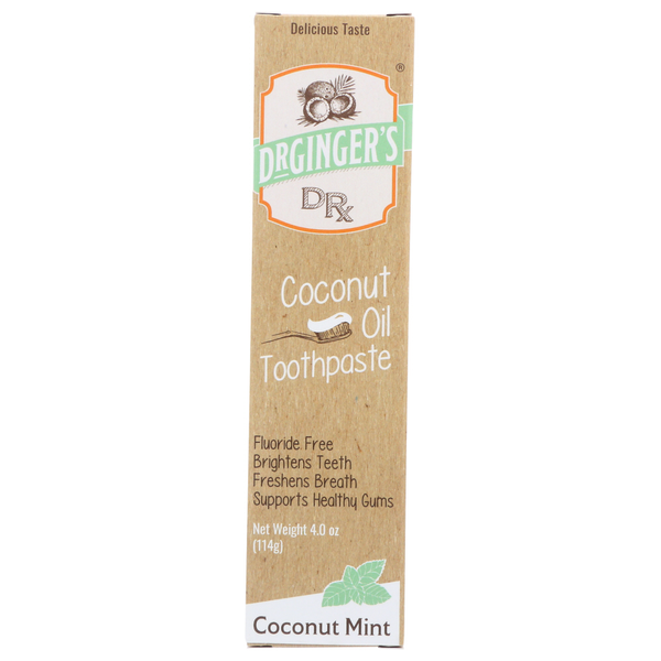 Oral Hygiene Dr Ginger's Coconut Oil Toothpaste hero