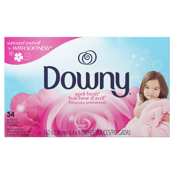 Laundry Downy April Fresh Fabric Softener Dryer Sheets hero