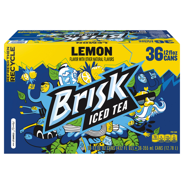 Tea Brisk Iced Tea, Lemon hero