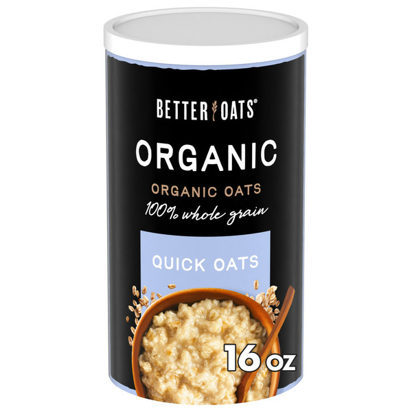 Hot Cereal & Pancake Mixes Better Oats Organic Quick Oats hero