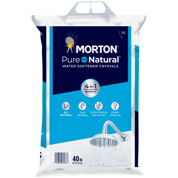 More Household Morton Pure and Natural Water Softener Salt Crystals 40lb hero