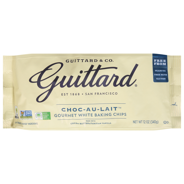 Baking Ingredients Guittard White Baking Chips, Choc-Au-Lait, Gourmet hero