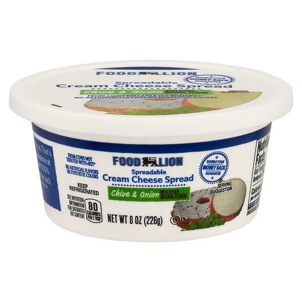 Other Creams, Cheeses & Dips Food Lion Spreadable Chive and Onion Cream Cheese Spread hero