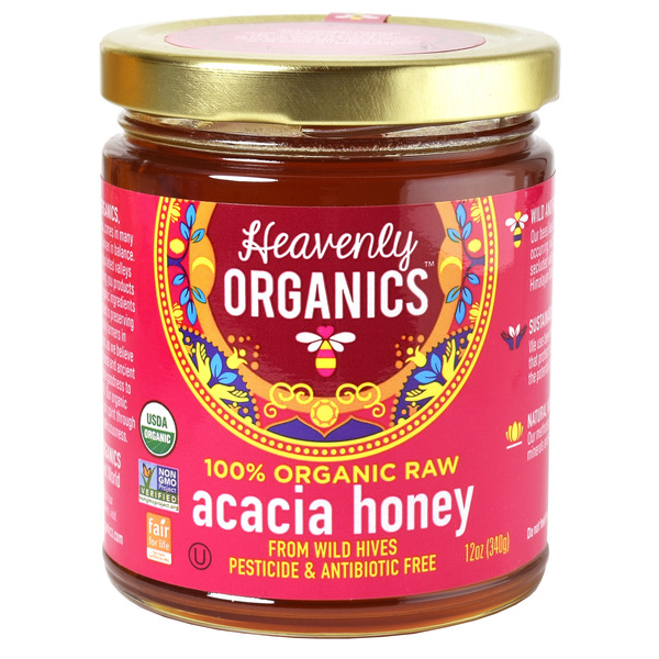 Honeys, Syrups & Nectars Heavenly Organics Acacia Honey hero